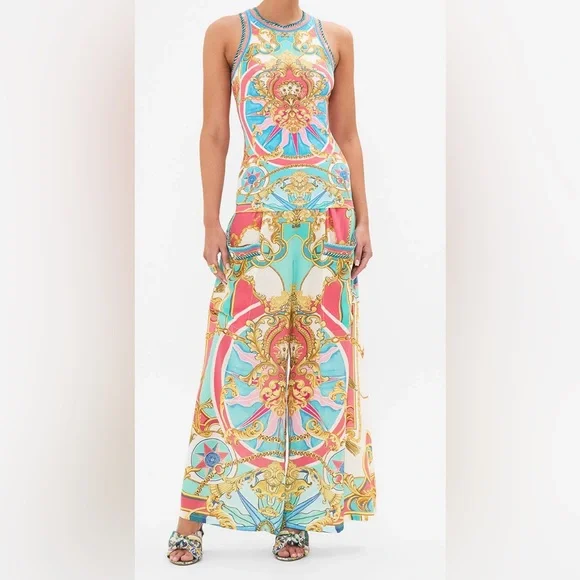 Jane & Delancey 🌹 shirt, top blouse tunic sleeve button collar paisley nautical - Picture 10 of 12